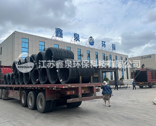 除塵有機硅袋籠發(fā)貨現場